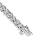 14K White Gold Lab Grown Diamond VS/SI GH, Fancy Bracelet