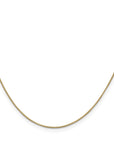 14K 18 inch .7mm Box with Lobster Clasp Chain