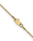 14K 20 inch .9mm Box with Lobster Clasp Chain