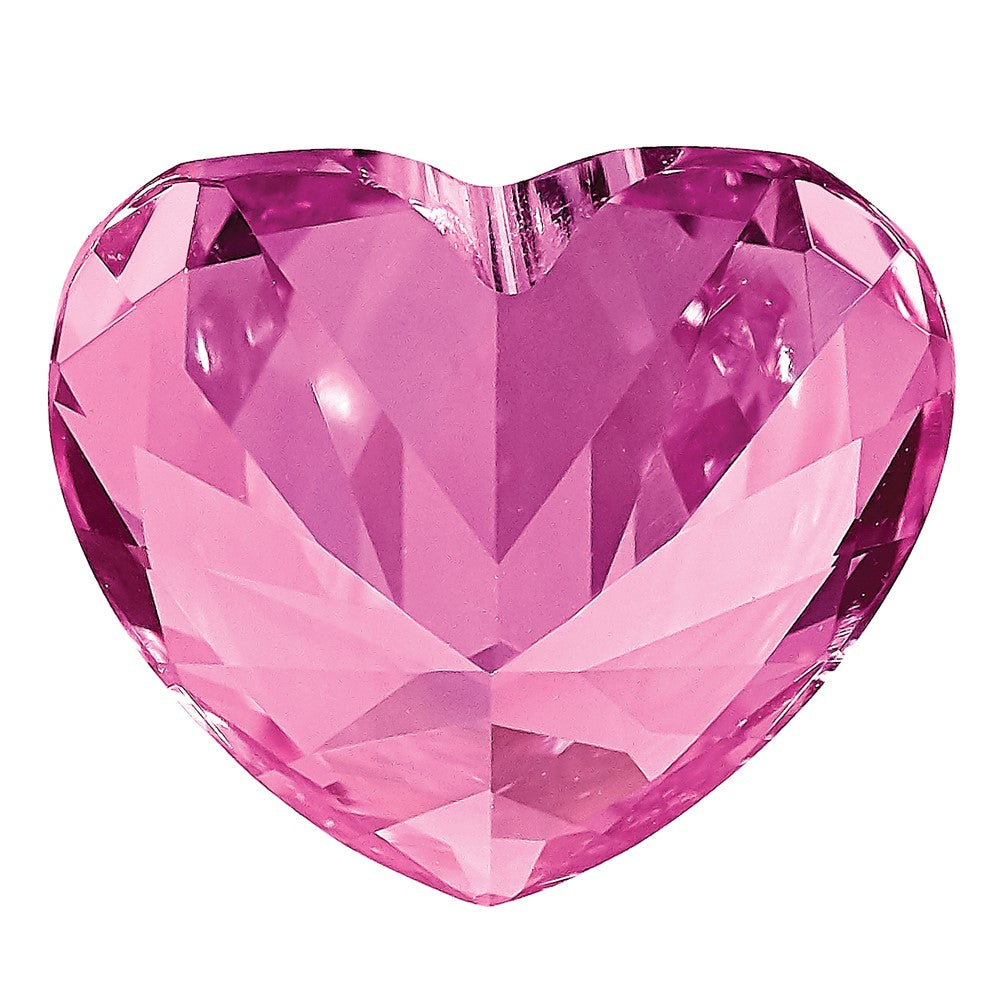 Created Pink Sapphire 4mm Heart