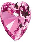 Created Pink Sapphire 4mm Heart