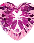 Created Pink Sapphire 4mm Heart