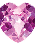 Created Pink Sapphire 6mm Heart Checkerboard