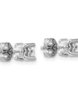 14k White Gold 3/4 carat total weight Round VS/SI GH Lab Grown Diamond 4 Prong Stud Post Earrings