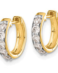 14K Lab Grown Diamond VS/SI GH, Hinged Hoop Earrings