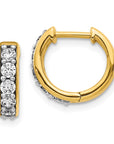 14K Lab Grown Diamond VS/SI GH, Hinged Hoop Earrings