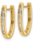 14K Lab Grown Diamond VS/SI GH, Hinged Hoop Earrings