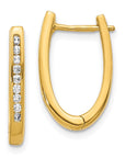 14K Lab Grown Diamond VS/SI GH, Hinged Hoop Earrings