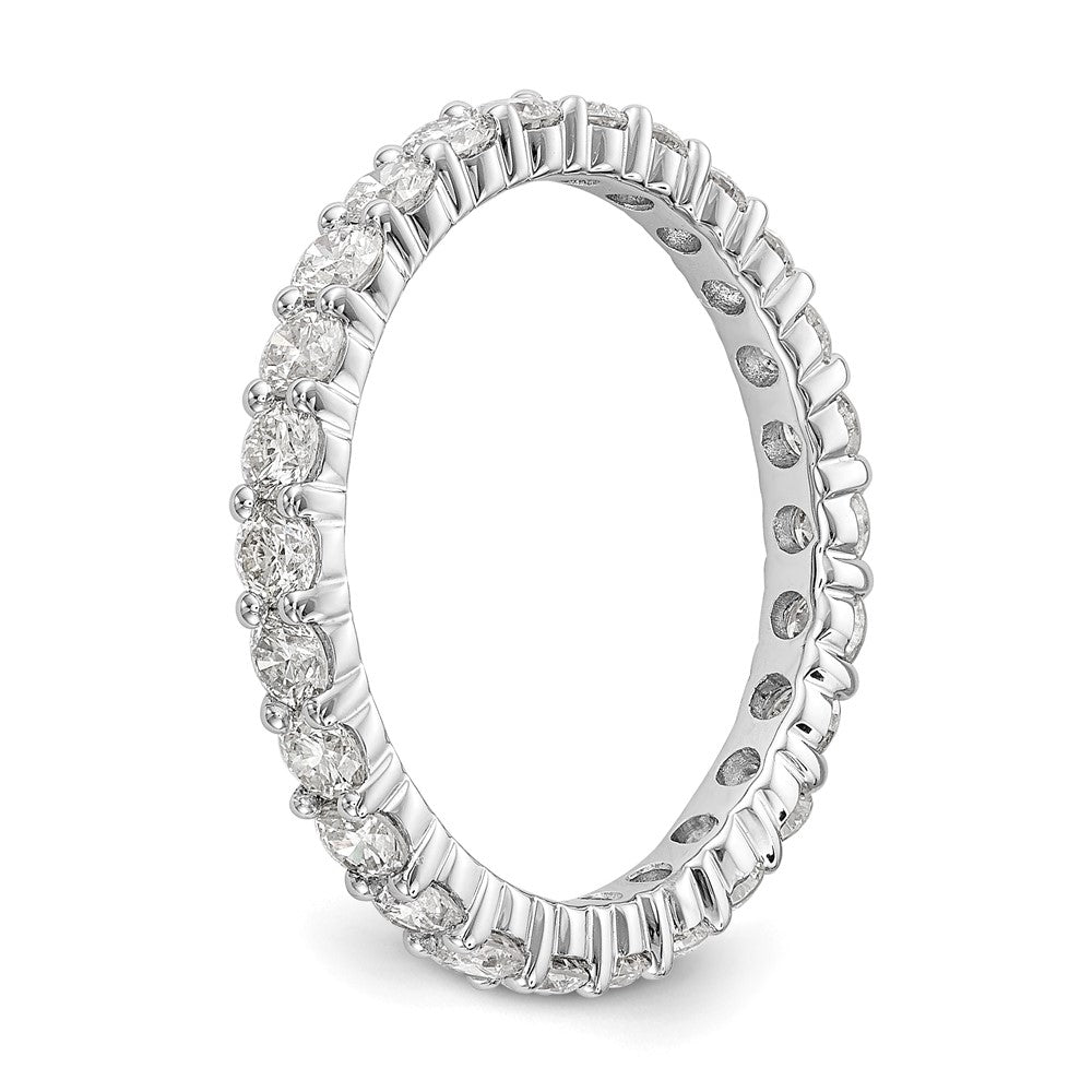 14K White Gold Lab Grown Diamond VS/SI GH, Shared Prong Eternity Ban