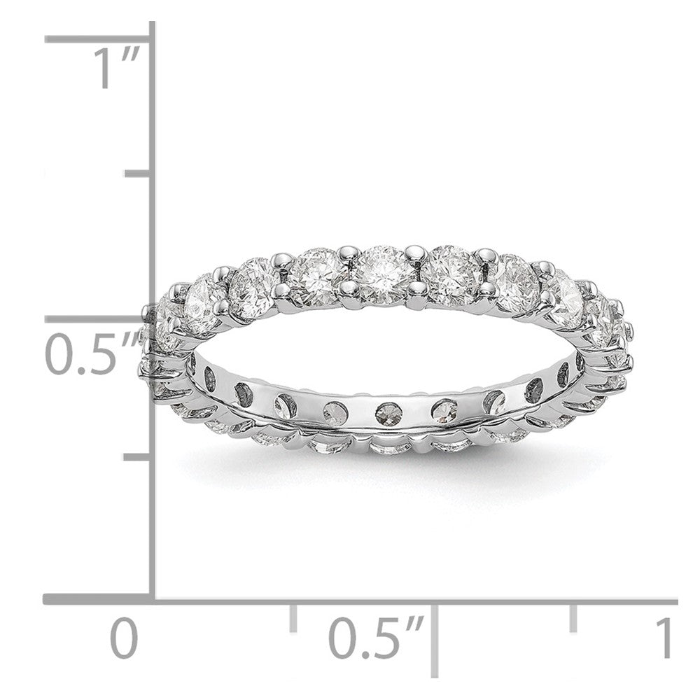 14K White Gold Lab Grown Diamond VS/SI GH, Shared Prong Eternity Ban