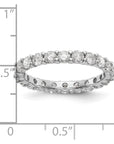 14K White Gold Lab Grown Diamond VS/SI GH, Shared Prong Eternity Ban