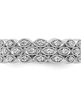 14K White Gold Lab Grown Diamond SI1/SI2, G H, 3 Row Marquise Eternity B