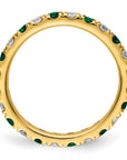 14K Lab Grown Diamond VS/SI GH & Cr Emerald Eternity Band