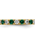 14K Lab Grown Diamond VS/SI GH & Cr Emerald Eternity Band