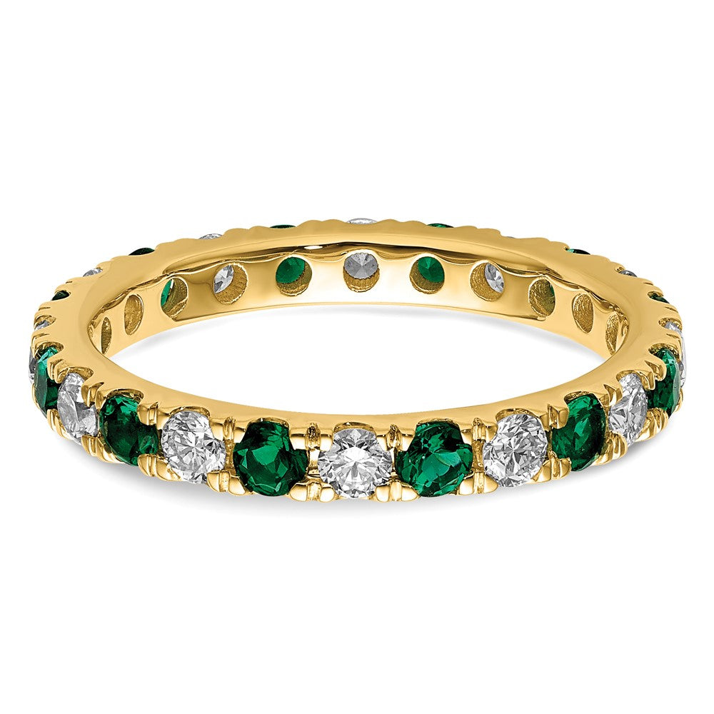 14K Lab Grown Diamond VS/SI GH &amp; Cr Emerald Eternity Band