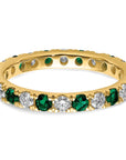 14K Lab Grown Diamond VS/SI GH & Cr Emerald Eternity Band