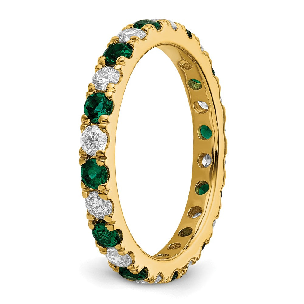 14K Lab Grown Diamond VS/SI GH &amp; Cr Emerald Eternity Band