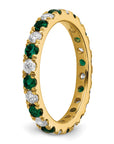 14K Lab Grown Diamond VS/SI GH & Cr Emerald Eternity Band