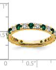 14K Lab Grown Diamond VS/SI GH & Cr Emerald Eternity Band