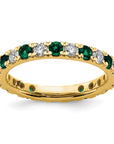 14K Lab Grown Diamond VS/SI GH & Cr Emerald Eternity Band