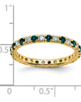 14K Lab Grown Diamond VS/SI GH & Cr Alexandrite Eternity Band