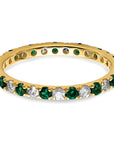 14K Lab Grown Diamond VS/SI GH & Cr Emerald Eternity Band