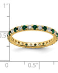 14K Lab Grown Diamond VS/SI GH & Cr Emerald Eternity Band