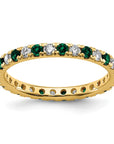 14K Lab Grown Diamond VS/SI GH & Cr Emerald Eternity Band