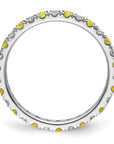 14K White Gold Lab Grown Dia VS/SI GH & Cr Yellow Sapp Eternity B