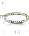 14K White Gold Lab Grown Dia VS/SI GH & Cr Yellow Sapp Eternity B