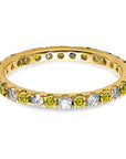 14K Lab Grown Diamond VS/SI GH & Cr Yellow Sapp Eternity Band