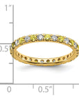 14K Lab Grown Diamond VS/SI GH & Cr Yellow Sapp Eternity Band