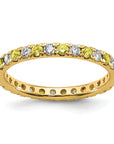 14K Lab Grown Diamond VS/SI GH & Cr Yellow Sapp Eternity Band