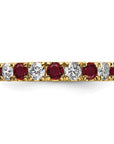 14K Lab Grown Diamond VS/SI GH & Cr Ruby Eternity Band