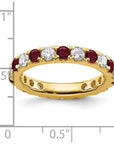 14K Lab Grown Diamond VS/SI GH & Cr Ruby Eternity Band