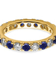 14K Lab Grown Diamond VS/SI GH & Cr Blue Sapp Eternity Band