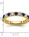 14K Lab Grown Diamond VS/SI GH & Cr Blue Sapp Eternity Band