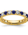 14K Lab Grown Diamond VS/SI GH & Cr Blue Sapp Eternity Band