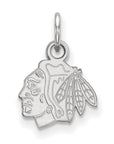 10k White Gold NHL LogoArt Chicago Blackhawks Extra Small Pendant