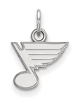 10k White Gold NHL LogoArt St. Louis Blues Extra Small Pendant