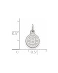 14k White Gold NHL LogoArt Boston Bruins Extra Small Pendant