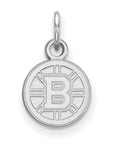 14k White Gold NHL LogoArt Boston Bruins Extra Small Pendant