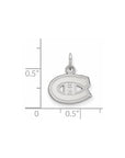 10k White Gold NHL LogoArt Montreal Canadiens Extra Small Pendant