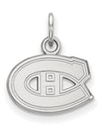 10k White Gold NHL LogoArt Montreal Canadiens Extra Small Pendant