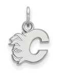 10k White Gold NHL LogoArt Calgary Flames Letter C Extra Small Pendant