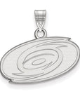 10k White Gold NHL LogoArt Carolina Hurricanes Small Pendant