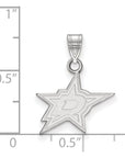 14k White Gold NHL LogoArt Dallas Stars Small Pendant