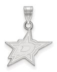 14k White Gold NHL LogoArt Dallas Stars Small Pendant