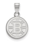 10k White Gold NHL LogoArt Boston Bruins Small Pendant