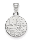 10k White Gold NHL LogoArt New York Islanders Small Pendant